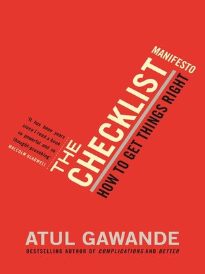 The Checklist Manifesto - ebook